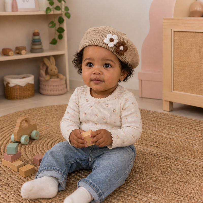 Béret fleur ( NEW )